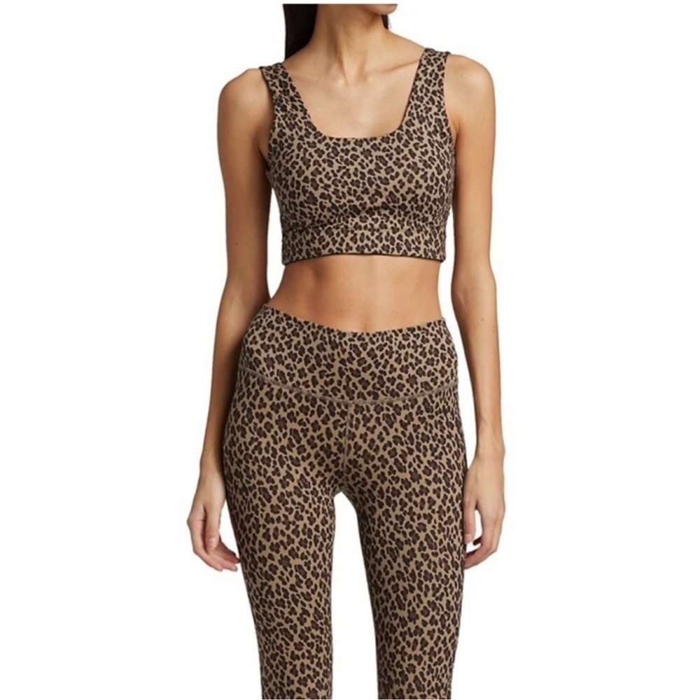 Varley Delta Leopard Print Sports Bra Size Small